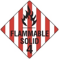 20x20mm - Self Adhesive - Roll of 250 - Flammable Solid 4