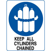 240x180mm - Self Adhesive - Keep all Cylinders Chained