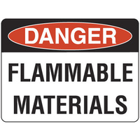 240x180mm - Self Adhesive - Danger Flammable Materials