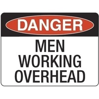 300x225mm - Poly - Danger Men Working Overhead