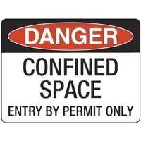 300x225mm - Poly - Danger Confined Space Entry by Permit Only