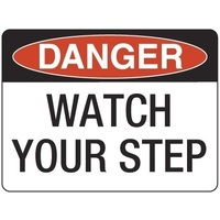 240x180mm - Self Adhesive - Danger Watch Your Step