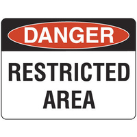 300x225mm - Poly - Danger Restricted Area