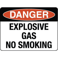450x300mm - Poly - Danger Explosive Gas No Smoking