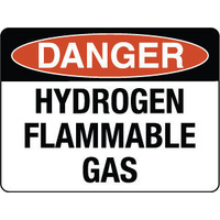 450x300mm - Poly - Danger Hydrogen Flammable Gas