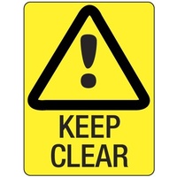140x120mm - Self Adhesive - Pkt of 4 - Keep Clear