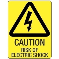 300x225mm - Poly - Caution Risk of Electric Shock