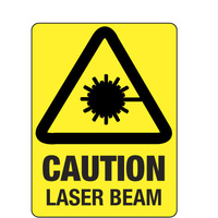 300x225mm - Poly - Caution Laser Beam