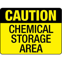 300x225mm - Poly - Caution Chemical Storage Area
