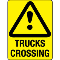600X400mm - Corflute - Trucks Crossing