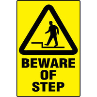 300x225mm - Poly - Beware of Step