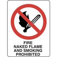 405MP -- 300x225mm - Poly - Fire, Naked Flame and Smoking Prohibited