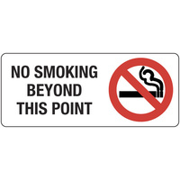 410OLP -- 450x200mm - Poly - No Smoking Beyond this Point