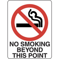 410MP -- 300x225mm - Poly - No Smoking Beyond This Point