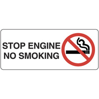 414OLP -- 450x200mm - Poly - Stop Engine No Smoking