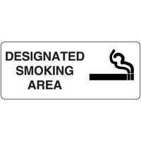 420OLP -- 450x200mm - Poly - Designated Smoking Area