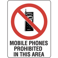 421MP -- 300x225mm - Poly - Mobile Phones Prohibited in This Area