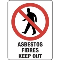 433MP -- 300x225mm - Poly - Asbestos Fibres Keep Out