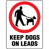 443MP -- 300x225mm - Poly - Keep Dogs On Lead