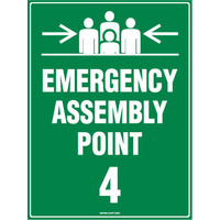 524LP -- 600X400mm - Poly - Emergency Assembly Point 4