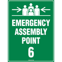 526LP -- 600X400mm - Poly - Emergency Assembly Point 6