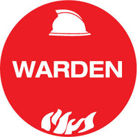 50mm Disc - Self Adhesive - Sheet of 12 - Warden Pictogram