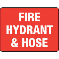 702MP -- 300x225mm - Poly - Fire Hydrant and Hose
