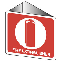 705OWP -- 225x225mm - Poly - Off Wall - Fire Extinguisher (with pictogram)