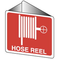 707OWP -- 225x225mm - Poly - Off Wall - Fire Hose Reel (with pictogram)