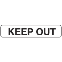 300x100mm - Self Adhesive - Keep Out
