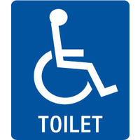 140x120mm - Self Adhesive - Pkt of 4 - Disabled Toilet