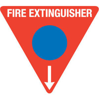 FRL02TRP -- 350mm Poly Triangle - Fire Extinguisher Marker - Foam (Blue)