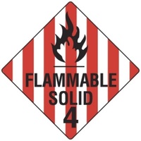 270x270mm - Poly - Flammable Solid 4