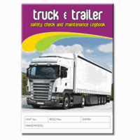 Truck & Trailer--Log Book A5  With Plastic Pocket