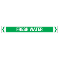 30x380mm - Self Adhesive Pipe Markers - Pkt of 10 - Fresh Water