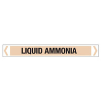 30x380mm - Self Adhesive Pipe Markers - Pkt of 10 - Liquid Ammonia