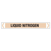 30x380mm - Self Adhesive Pipe Markers - Pkt of 10 - Liquid Nitrogen