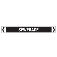 30x380mm - Self Adhesive Pipe Markers - Pkt of 10 - Sewerage