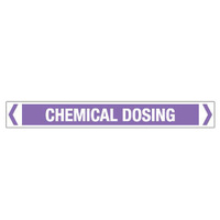 30x380mm - Self Adhesive Pipe Markers - Pkt of 10 - Chemical Dosing