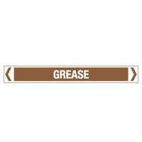 30x380mm - Self Adhesive Pipe Markers - Pkt of 10 - Grease