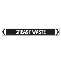30x380mm - Self Adhesive Pipe Markers - Pkt of 10 - Greasy Waste