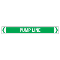 30x380mm - Self Adhesive Pipe Markers - Pkt of 10 - Pump Line
