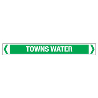 30x380mm - Self Adhesive Pipe Markers - Pkt of 10 - Towns Water