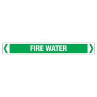 30x380mm - Self Adhesive Pipe Markers - Pkt of 10 - Fire Water