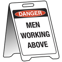 500x300mm - Fluted Board Sign Stands - Danger Men Working Above