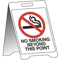 500x300mm - Fluted Board Sign Stands - No Smoking Beyond This Point