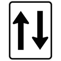 600X400 - AL CL2 - Two Way Traffic (Symbolised with arrows)