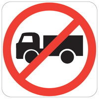 600x600 - AL CL1W - No Trucks Symbol in Roundell
