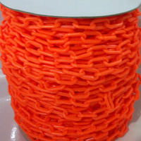 6mm Red Plastic Chain - Roll of 40mtrs