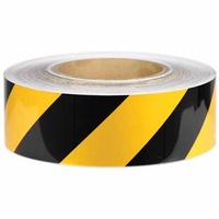 50mm x 5mtr - Class 2 Reflective Tape - Yellow and Black
